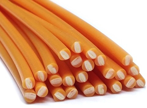Plastique baguettes de soudure PE-HD Orange (RAL2000) 4mm Ronde 25 Barres HDPE