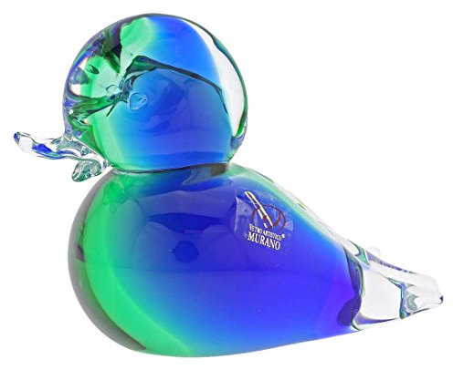 Murano Glas Ente - Grün Blau