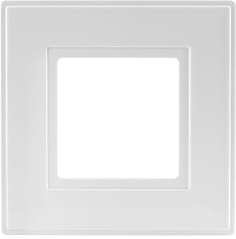 rhinocables Finger Plate Surround for Single Light Switch faceplate or Electrical Plug Socket White Plastic (1)