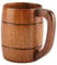 Fdit Verre À Bière en Bois Rustique Bière Tasses Ecodesign Naturel Tasse à Café Retro Brown Drinkware pour Hommes Capacité
