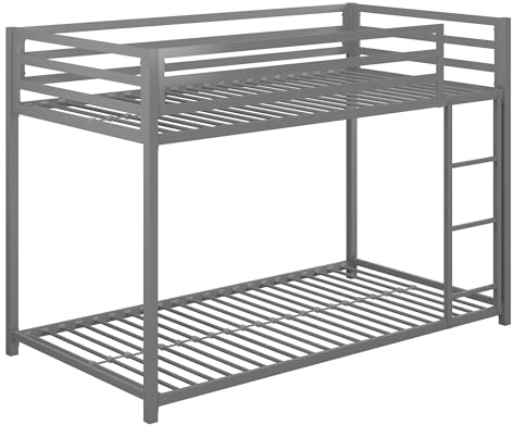 DHP Miles Metal Bunk Bed Silver Single/Single