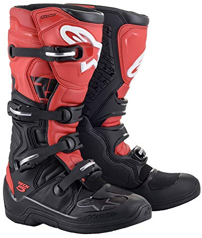 Alpinestars Tech 5 Stivali motocross Nero/Rosso 12 (47)