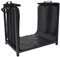 Vintage Decor by DWD ® 2 Tier Black Metal Outdoor Indoor Log Rack with Fireplace Accessories (4 Tools) I Log Holder with Canvas Carrier Bag (Log Holder only)