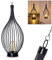 LED Solarleuchte Pasadena aus Metall in Schwarz, Außenlampe mit An-/Ausschalter am Gehäuse, Solarlampe mit Lichteffekt, Außenleuchten mit Solarpanel und Akku, Akkulaufzeit ca. 6-8 Stunden