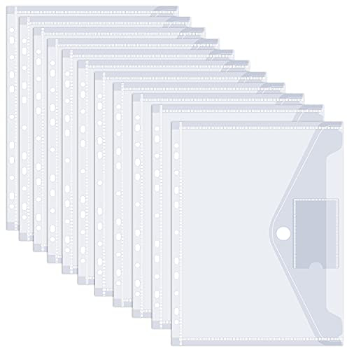 Pochette porta documenti A4, in plastica tascabile A4, documenti portafogli cartelle di file per organizzazione di documenti per forniture per ufficio scolastico, 30,5 x 24 cm, 20 pezzi