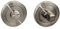 Emuca - Internal Door Turn and Release, Set of 5 Thumb Turn Sliding Doors Lock with D.50 mm (1,96 inch) Rose, zamak, Satin Nickel