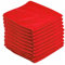 ZENO Premium Microfibre Cloths 10 Pack - Environmentally Friendly Cloths for Polishing & Cleaning, Get mirror-like results without streaks, Microfibre Car Cleaning Cloths, 30x40 cm (Red)