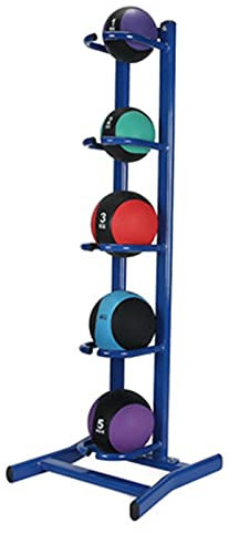 ChengBeautiful Sports Medicine Ball Rack Ball Rack Gym Ball Storage For Up To 5 Medicine Or Slam Balls | Exercise Ball Weights Storage Tower | Vertical Medicine Balls Weight Stand