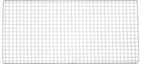 sourcing map 2pcs Square BBQ Grill Net 29.5x60cm Stainless Steel Cross Wire Barbecue Mesh Mat for Baking Smoking Charcoal Grilling Roasting