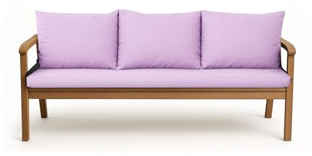 Bankauflage für Gartenbank- Polsterauflage für & Hollywoodschaukel-Gartenschaukel Kissen-hollywoodschaukel Kissen-bankkissen Outdoor (160 x 60 x 50 cm, Hellviolett)