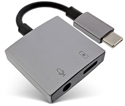 InLine - Audio Adapterkabel, USB-C zu 3,5mm AUX Buchse, DAC, mobiler Smartphone & Tablet Konverter für Kopfhörer und Headsets, Power Delivery 30 Watt, 33054F