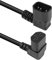 GELRHONR 50cm 90 Gradi IEC320 C14 fino ad Angolo C13 PDU Alimentazione Cavo di Prolunga, 10A 250V, 18AWG C14 Maschio a C13 Cavo di Alimentazione Femmina(Left C14 to Up C13)