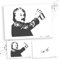 LaserCad Schablonen BANKSY Streetart (B037, Albert Einstein Sprays (2 layer), DIN A6) Stencil für Graffiti, Airbrush, Kunst, Deko, zum Malen