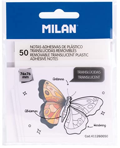 MILAN® Haftnotizen, transparent, abnehmbar, transparent