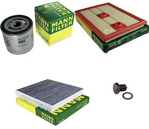 EISENFELS Filter Set Inspektionspaket erstellt mit MANN-FILTER Ölfilter W 712/95, Luftfilter C 27 009, Innenraumfilter CUK 26 009, Verschlussschraube