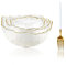 Soulnioi Crystal Salad Bowl Set - Glass Fruit, Candy, Snack, Dessert, Decorative Bowls With Dinner Fork for Home, Wedding, Party - 380/700/1450ML