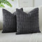 JOTOM 2er Set Kordsamt Weicher Kissenbezüge Moderne Kissenhüllen Dekorative Sofakissen Dekokissen Zierkissenbezug für Wohnzimmer Sofa Schlafzimmer Dunkelgrau 50x50 cm