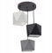 FKL DESIGN Home Deco Hängelampe Kinderlampe für Kinderzimmer schöne Hängeleuchte Metall verschiedene Varianten 299-E3D (Weiss-Schwarz-Grau)