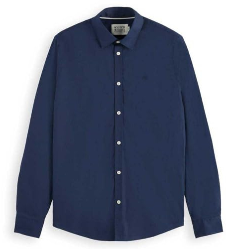 Scotch & Soda Herren Poplin Shirt Hemd (1er Pack)