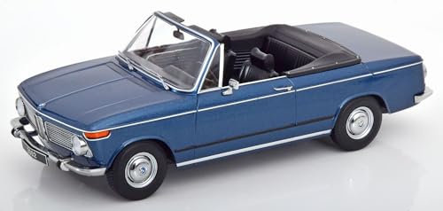 KK Scale KKDC181104 - B-M-W 2002 Cabrio Dark Blue Metallic 1968 with Removable Soft-Top - maßstab 1/18 - Modellauto