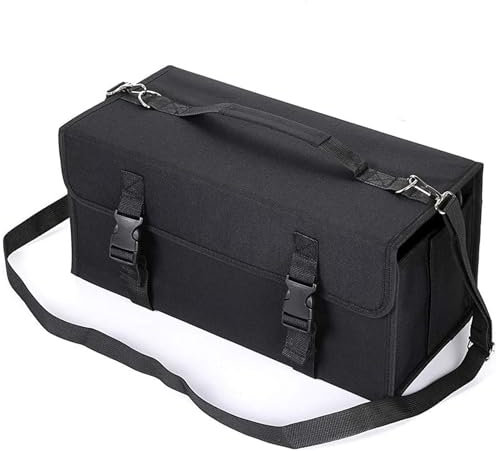 Aoartix Marker-Etui, 171 Fächer, schwarzer Alkoholmarker, Tragetasche, Halter für Kunst-Skizzenmarker, Permanent-Marker, trocken abwischbarer Marker, Reparatur-Marker, Farbmarker, Kunstbedarf