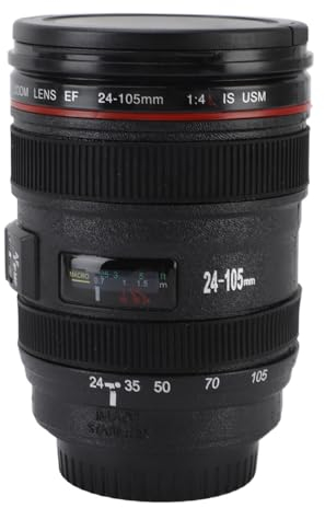 Fdit Tazza, Tazza da caffè con Obiettivo Fotografico Tazza da Viaggio Multiuso da 420 Ml per gli Appassionati di Fotografia