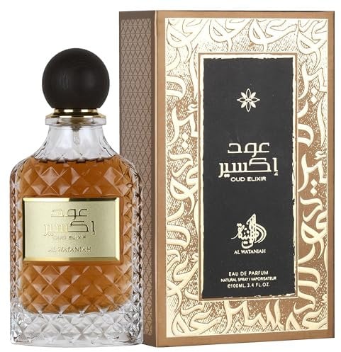 AL WATANIAH Oud Elixir - Luxus Unisex-Parfüm, Eau de Parfum 100ml, raffinierter und langanhaltender Oud-Duft, ideal für Männer und Frauen.