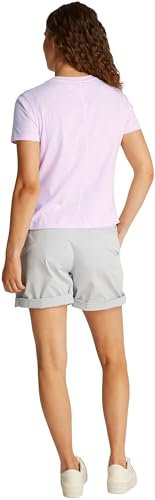 Tommy Hilfiger Donna T-Shirt Maniche Corte Slim con Scollo Rotondo, Rosa (Light Pink), M