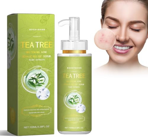 Huile Pour Le Visage De L'arbre À Thé, Sérum À La L'arbre À Thé, Texture Légère, Sérum Hydratante Visage, Sérum Hydratante Visage, Réduire La Pigmentation Des Points Noirs D’Acné, 100 Ml Acne Serum