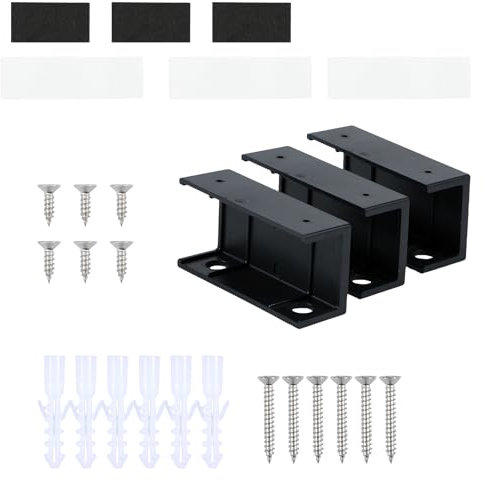 Fyeme Under Desk Laptop Mount Adjustable Under Table Holder Storage for Laptop Under Table Desk Holder Hard Shelf Holder for Laptop Anti-Scratch Under Desk Mount Organizer for Laptop