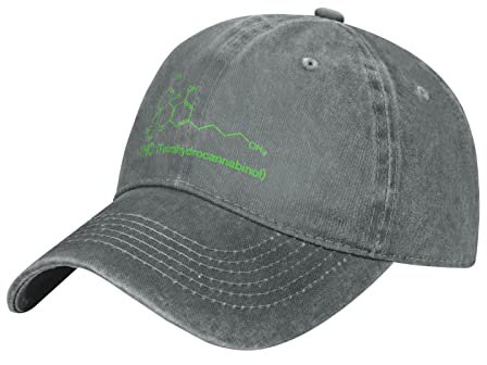 Capatmungsaktive Mütze THC-Molekül Sommer Kappe Vintage Baseball Cap Baumwolle Sonnenblende Mütze Für Herren, Damen, Golf