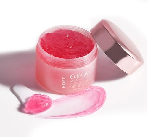 Collagen Jelly Cream, Collagen Creme für Gesicht Anti-Aging, Kollagen Creme mit Korean Skincare Niacinamid & Hydrolysiertes Kollagen, Straffen Look, Stärkt die Feuchtigkeitsbarriere der Haut