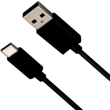 WatioWave Cable USB Tipo C 1m, color negro, para carga rápida y transferencia de datos, compatible con dispositivos USB-C.