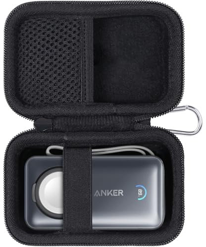 Khanka Hard Carrying Case Replacement for Anker MagGo Power Bank for Apple Watch 10,000mAh, Storage Travel Cover for Anker 35W Max Battery Pack(Case Only) (Black)