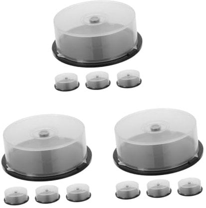 VOSAREA 3sets CD Storage Bin CD Cleaner Disc for CD Player Disk Wallet CD Storage Container CD Storage Boxes CD Case Empty Boxes Dvd Rack Disc Holder Disc Binder Dvd Organizer Case 4pcs*3