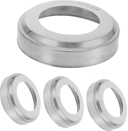 BESPORTBLE 4pcs Swimming Pool Ladder Cover Pool Ladder Caps for Inground Pool Swimming Pool Ladders Handrails Deck Flange Pool Railing Caps Pool Escutcheons Stainless Steel Silver