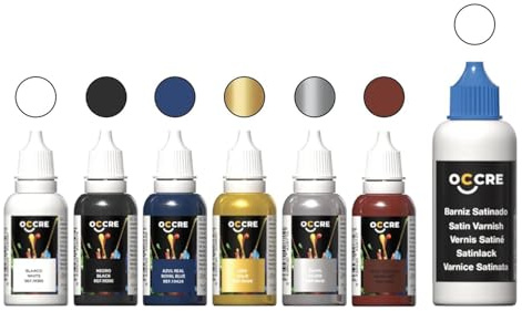 Occre 90566 Endeavour America's Cup Acrylfarben-Set, 7 Flaschen für Marinemodellbau, professionelles Finish für Yacht