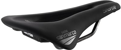 Selle San Marco SHORTFIT 130 - Sella Bici da Corsa Corta ed Ergonomica con Foro Centrale - Taglia S3, Nero