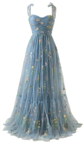 Luadnysin Abito da Cerimonia Donna Abiti Lunghi Eleganti Vestito Sera Elegante Cocktail Matrimonio Corto Davanti Lungo Dietro Sexy Dresses Gonna Ampia Schiena Scoperta
