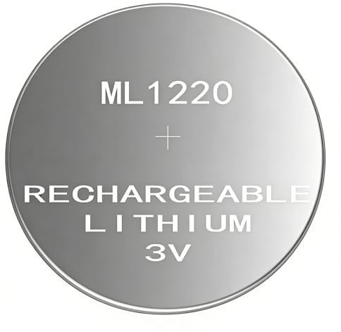 YUFEEI Pack of 2 ML1220 18 mAh 3 V rechargeable button cell ML 1220 3 V 18 mAh high performance battery button battery button cell button cells