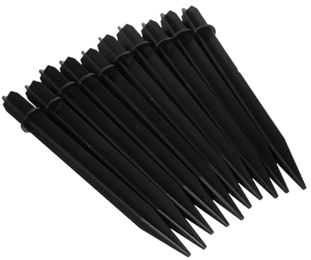 BESTOMZ Piquets de sol en plastique 10 pièces pour lampes solaires adaptés à l'éclairage de jardin et chemins avec usage polyvalent
