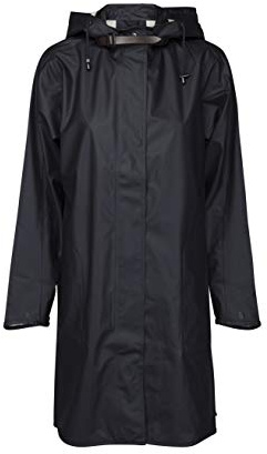 Ilse Jacobsen langer Damen Regen Parka | elegante A-Linie | abnehmbare Kapuze | wasserdicht winddicht | Polyester mit Gummi Überzug | RAIN71