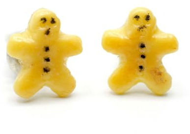 Miniblings Lebkuchenmann Ohrstecker Ohrringe Weihnachten Lebkuchen | Ohrschmuck aus eigener Fertigung in Berlin, ein Fundstück für Sammler