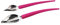 FMprofessional Déco-Spoon-Set, Dekorierlöffel mit Funktionsteil aus Edelstahl, Garnierlöffel mit Anti-Rutsch-Griff (Farbe: Pink/Silber), Menge: 2 Stück