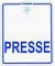 Saugnapfschild Schild Presse Acrylschild 3mm mit Saugnapf 30mm, ca. 10x12 cm für Scheibeninnenbefestigung