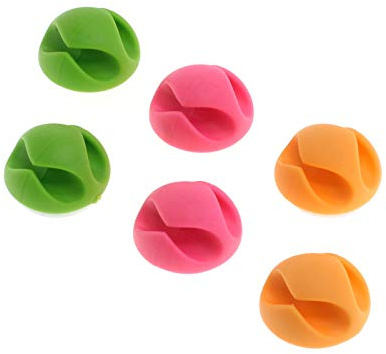 OTB Kabelmanagement - Kabelclips/Kabelhalter - 6er Set bunt