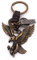 H-Customs Porte-clés Griffon Hibou Pendentif métal Bronze