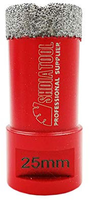 SHDIATOOL Forets Diamant 25mm Trépans de Forage avec Filetage M14 pour Perçage à sec en Porcelaine Carrelage Granit Marbre