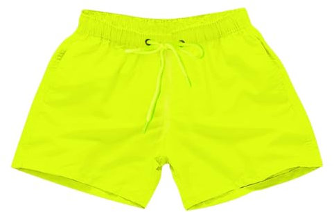Bermuda Homme Costume Fluo Short Mer Boxer Swimsuit New N3033[Orange Fluo,S], 16303 Jaune Fluo, XXL