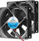WINSINN DC 80mm Fan 12V 8025 Sleeve Bearing Brushless Cooling 80mmx25mm 2PIN (Pack of 2Pcs)